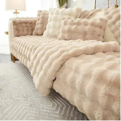 ‎Mcndsi Velvet Sofa Cover 1/2/3/4-Seater Sofa Protector Cover Velvet Sofa Cover Corner Sofa Non-Slip Sofa Throw Plain L Shape Sofa Throw Pets Dog Couch Cover Sofa Protector (Colour: D, Size: 90 x 240 cm
