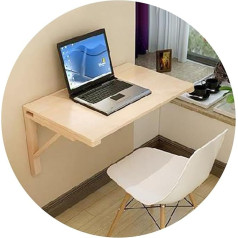 Generisch Schwebender Wandschreibtisch, zusammenklappbar, für Arbeitszimmer, Schlafzimmer, Balkon, stabil und stabil, 14 (Farbe: A, Größe: 70 x 50 cm)