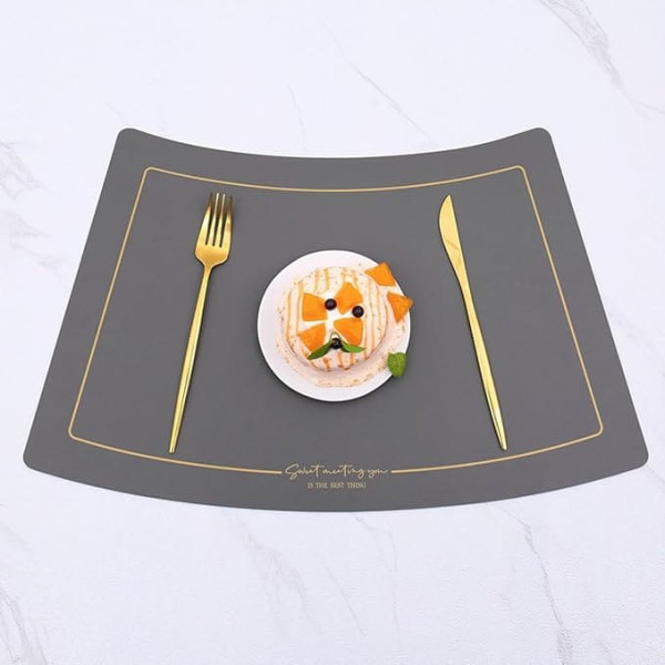 Mesnt Tischset 4Er Set, Sektor Hitzebeständig Abwischbar Platzsets, Küchen-Tischsets für Esstisch, 51x29.5cm, Grau