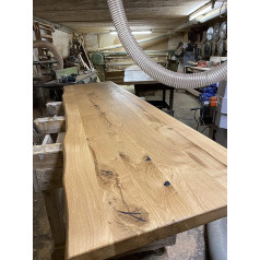 Generic EDT01 Kitchen Table, Living Room Table, Wooden Table, Oak Table, Dining Table, Solid Real Wood, Swiss Edge, Straight Wane Edge (Table Runners, Rectangle, Swiss Edge, Oak, 1, 190 cm x 80 cm x 4 cm,