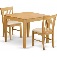 East West Furniture 3 Piece Dining Set - Table and 2 Dining Chairs