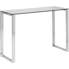 Ac Design Furniture An Amazon Brand - Movian Somes - Glass Table Console, 40 x 110 x 76 cm, Tempered Glass / Chrome Frame