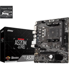 Pamatplate a520m-a pro am4 2ddr4 dvi/hdmi usb 3.2 matx