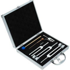 RATSTONE Tuning Fork, Tuning Fork Neurology, Set of 4 Tuning Forks (128 Hz, 136.1 Hz, MI 528 Hz, 4096 Hz), Ideal Tuning Forks for Healing, Chakra Healing, Sound Healing, Anti-Compression.