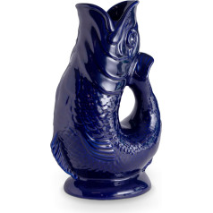 Wade WA967803COB 1.2 Litre Stoneware Iconic British Heritage Fish Jug, Made in Stoke-on-Trent, Cobalt Blue