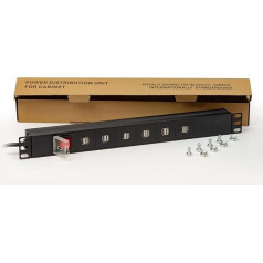 LINK LK10064 1U 19 Inch Multi Socket for Cabinets Rack with 12 USB 3.4A Sockets for Charging Devices with Switch