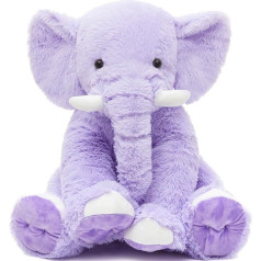 MorisMos Elephant Cuddly Toy XXL, 50 cm Large Elephant Plush Toy, Purple Giant Cuddly Plush Elephant, Birthday Gift for Children, Baby, Girls and Boys