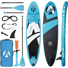 Aviner Stand Up Paddle Board, Inflatable SUP Board Set for Water Sports, Max 150 kg, Premium Stand Up Paddle Surfboard with Complete Accessories, for Children and Adults