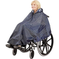 Homecraft Wheelchair Lined Poncho, Waterproof Poncho with Hood, Protection Against Rain, Reusable, Windproof, Covers Arms, Hands, and Knees, (Eligible for VAT relief in the UK)