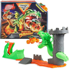 Monster Jam, Duel Dragon Playset with Exclusive Dragon Monster Truck in 1:64 Scale Kids Toy for Boys from 3 Years