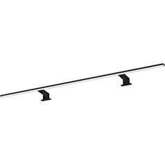 kalb Spectraline LED Bathroom Light 120 cm IP44 Mirror Light 18 W Suitable for Wet Rooms 230 V Direct Connectable 3-in-1 Mounting for Mirror Mirror Cabinet Wall Mounting (Black - Neutral White)
