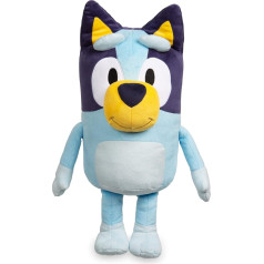 Bluey Jumbo Plush 40 cm Plush Toy Dog Colour Blue, As in the Children's Series, Soft and Cuddly to Hug and Accompany Your Children, Celebrity (BLY05000)
