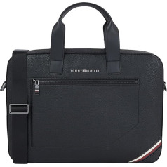 Tommy Hilfiger TH Central Slim Computer Bag Black, Black (Black)