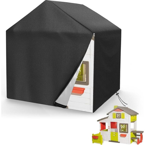 MRWiZMS Playhouse Cover, Children's Outdoor Tarpaulin, 420D Oxford Cloth, Waterproof, UV-Resistant and Dustproof, Protective Case for Children (L220 x W 174 x H 173 cm)