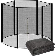 XIUWOUG Trampoline Replacement Parts for Garden Trampoline, Trampoline Net Diameter 244 306 366 427 cm for 6/8 Poles, Trampoline Replacement Net Safety Net, Tear-Resistant, UV-Resistant
