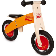 Janod J03263 My first Little Bikloon Wooden Balance Bike, Orange/Red