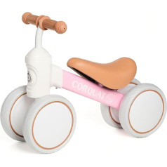 CORQUAT Playpen Baby 1 Year, Toy Children 1 Year, Tricycle, Bicycle without Pedals, Run, Perfect for Original Gifts Babies 1 Year (Pink)