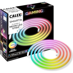 CALEX Gaming Neon Flex LED Strip - Razer Chroma Compatible - Smart Home - RGBIC Sync for PC - Music Sync - 2 m
