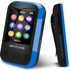 MP3 Player Bluetooth 5.0 Sports Music Player - 32GB MP3 Player with 1.7 Inch TFT Screen | Supports up to 128GB TF/Micro SD Card | eBook, Voice Recording, Includes Headphones FM Radio