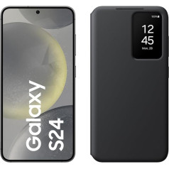 Samsung Galaxy S24 AI Smartphone, 8 GB RAM, 256 GB Memory, Onyx Black, 3 Year Manufacturer Warranty + Smart View Wallet Case Black