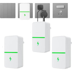 ZAWELIYO 3 x Stop Watt Energy Saving Device, Pro Power Saver Energy Saver Save Power Saving Box, Household Appliance with Stable Voltage (EU Plug 100 to 240 V)