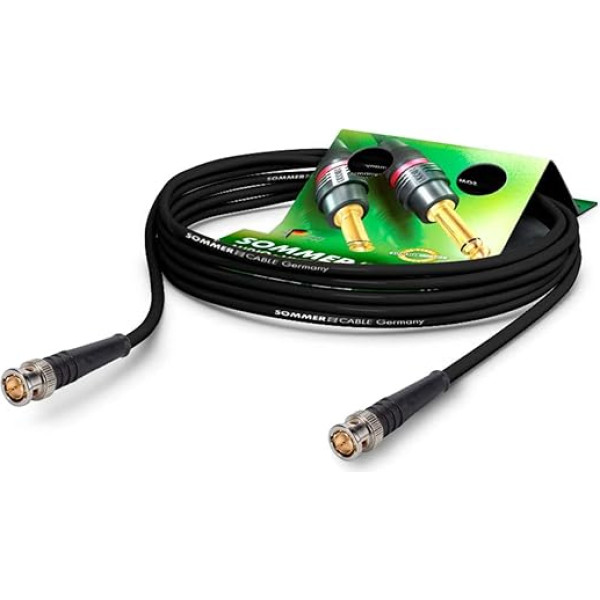 Sommer Cable BNC Video Cable 6G-SDI / 4K SC-Vector 0.8/3.7 - BNC 6G Hicon - black - 16,5ft (5m)