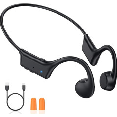 Knochenleitungs-Kopfhörer, offene Ohr-Kopfhörer, Bluetooth-Sportkopfhörer mit eingebautem Mikrofon, kabellose Laufkopfhörer, 29 g leicht & 8H Spielzeit & IP55 wasserdichte Kopfhörer zum Laufen
