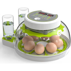 DETODDA Fully Automatic Incubator for Chickens with LED Lighting, Fully Automatic Incubator with Temperature and Humidity Control, Automatic Egg Turner, External