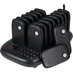 Retekess TD175 Pager Call System, Restaurant Pager System, Outdoor 1000 m, 7 Call Modes, Call History Queries, Easy to Use, Guest Pager Call System for Dining Cars, Ice Cream Parlor, Logistics