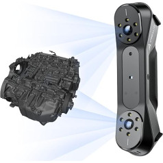 Creality CR-Scan Raptor 3D Scanner, Industrial Blu-Ray, Anti-Shake Tracking for 5-2000 mm Object/Body/Face Full Colour Scanning, Up to 0.02 mm Accuracy 60 fps Speed (MacOS/Windows)
