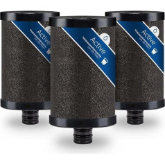 Alb Filter® Active (Pack of 3) Replacement Cartridges | Eliminates Harmful Substances, Microplastics, Chlorine, Lead, Pesticides | Made in Germany