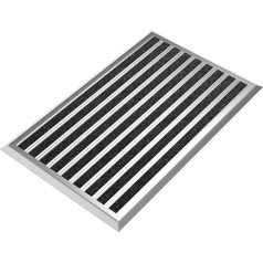 Door Mat Exterior Grey 80 x 50 cm, Aluminium Door Mats, Door Mat Exterior, Dirt Trapper Mat, Dirt Trapper Mat, Outdoor Door Mat, Door Mat for House Entrance, Door Mat