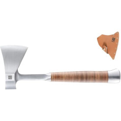 3555.375 Hand Hatchet with Leather Handle Including High-Quality Leather Belt Bag as Cutting Protection