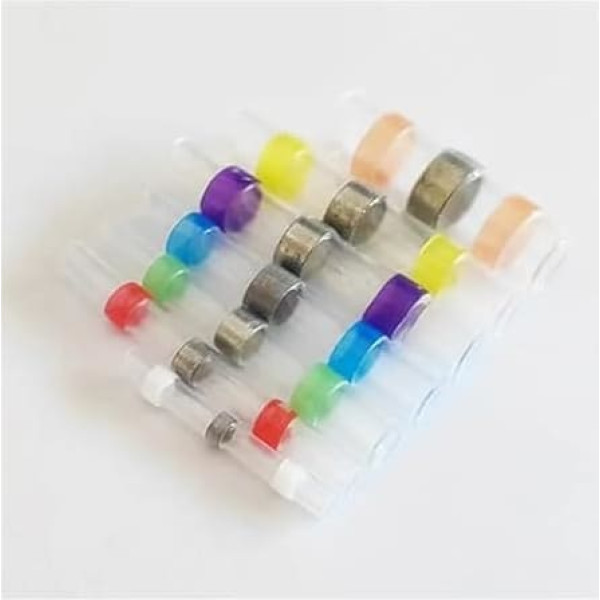 TNGNMGVSJ Large Quantity Cable Connector Solder Seal Connecting Wire Terminal Electrical Insulated Spade Butt Joints(SS21 Red)