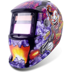 Auto Darkening Welding Helmet Solar Powered Electric Welding Helmet with Grinding Function Auto Darkening Welding Helmet for Eye and Face Protection