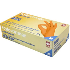 neoLab 1-0837 Extra Large Nitrile Disposable Gloves - Orange (Pack of 100)