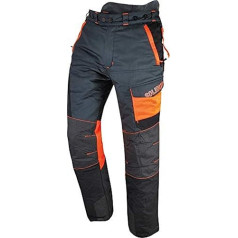 Solidur COPA7MGR - Comfy Type A Class 1 Chainsaw Trousers - Version 7 cm Shorter - Exceptional Comfort and Protection - Size XS - Grey