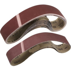 LZZYFPX 12 Stück 2 Zoll x 27 Zoll (50 mm x 686 mm) Schleifband, Körnung 800, Aluminiumoxid