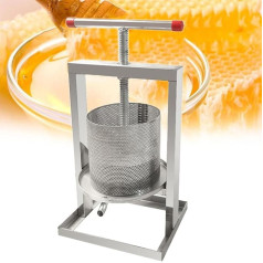 Honey Press Extractor Stainless Steel Household Manual Honey Press Paraffin Machine Press Beekeeping Tool, 2 L