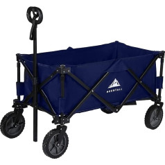 Foldable Portable Trolley with Wheels for Camping, Beach, Outdoor, Leisure, Navy Blue