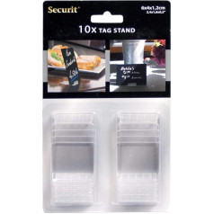 Chalkboard Halter Set10 Transparent1x4xh,6cm Acryl