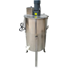 Electric Honey Extractor, 2/3 Frame 304 Stainless Steel Honey Centrifuge Extractor, with Transparent Lid and Height Adjustable Stand, for Apiaries and Family Use, 3 Frame