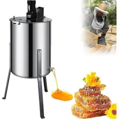 Honey Extractor Separator, 2/3/4 Frames Stainless Steel Bee Extractor, Honeycomb Spinner Beeswax Machine, for Wine Honey and Juice Making,