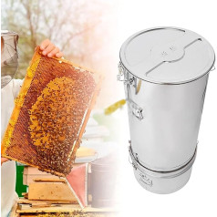 2 Frame Manual Honey Extractor, Honey Extractor Separator with Filter, Firmly Buckled, Food-Grade Stainless Steel, Save Time and Energy, for Beekeepers