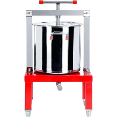 Honey Press Manual, Stainless Steel Manual Honey Extracto, with Stainless Steel Cover and Thick Base, for Apiaries and Family Use,Red