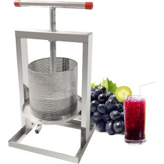 Fruit Wine Press Fruit Honey Presser Honey Press Extractor Beeswax Presser Fruit Apple Crusher Apple Cider Nature Juice Making Manual Juice Maker, 8 L