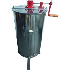 Honey Extractor 2 Frames, 304 Stainless Steel Honey Centrifuge Extractor, Honey Extractor with Transparent Lid and Stainless Steel Bracket, for Apiaries and Family Use, 2 Frame