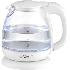 Feel-Maestro Elektriskā tējkanna 1l 1100w stikla mr-055-white