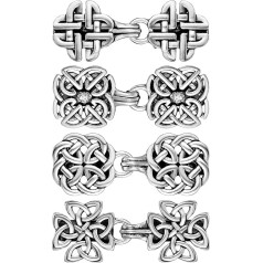 Pack of 4 Vintage Pullover Scarf Cardigan Clips Retro Swirl Coat Brooches Antique Cape Brooch Celtic Pullover Closure Dress Shirt Clips for Women