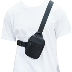 Sling Chest Crossbody Bag, Waterproof Shoulder Bag, Crossbody Bag, Chest Bag, Men's Small Shoulder Bag, Mobile Phone Bag for Men, black 1, Trends on the road